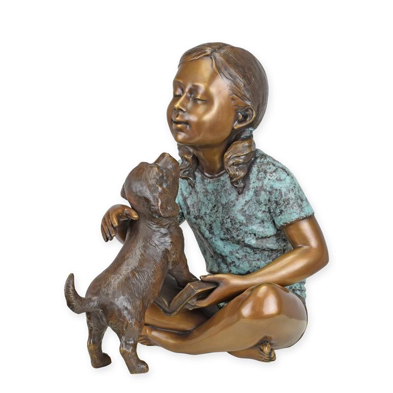 A\u0020BRONZE\u0020SCULPTURE\u0020OF\u0020A\u0020GIRL\u0020SITTING\u0020WITH\u0020HER\u0020DOG