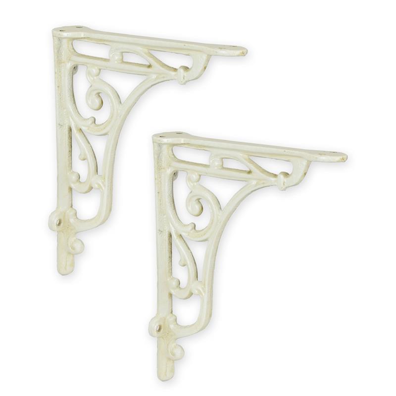A\u0020PAIR\u0020OF\u0020CAST\u0020IRON\u0020WALL\u0020BRACKETS,\u0020OLD\u0020WHITE
