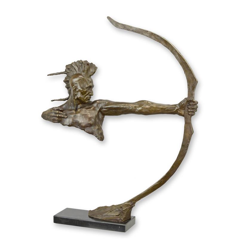 BRONZEN\u0020BEELD\u0020VAN\u0020EEN\u0020MOHAWK\u0020KRIJGER\u0020MET\u0020BOOG