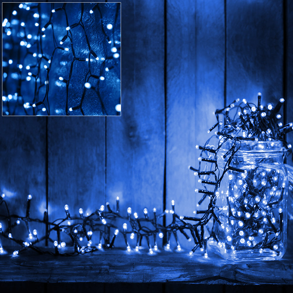 Kerstverlichting\u0020blauw\u0020100\u0020LED\u00206\u0020meter
