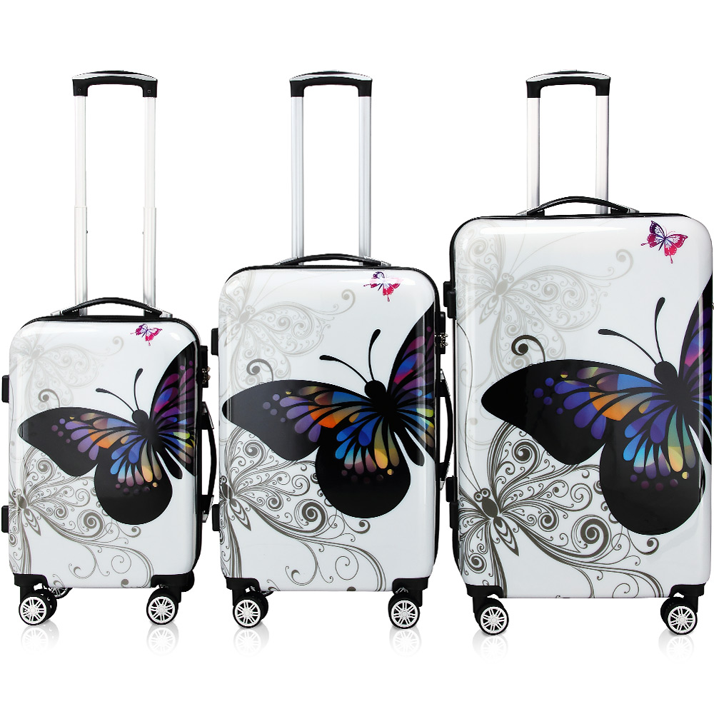 Reiskoffers\u0020Butterfly\u00203\u002Ddelige\u0020polycarbonaat