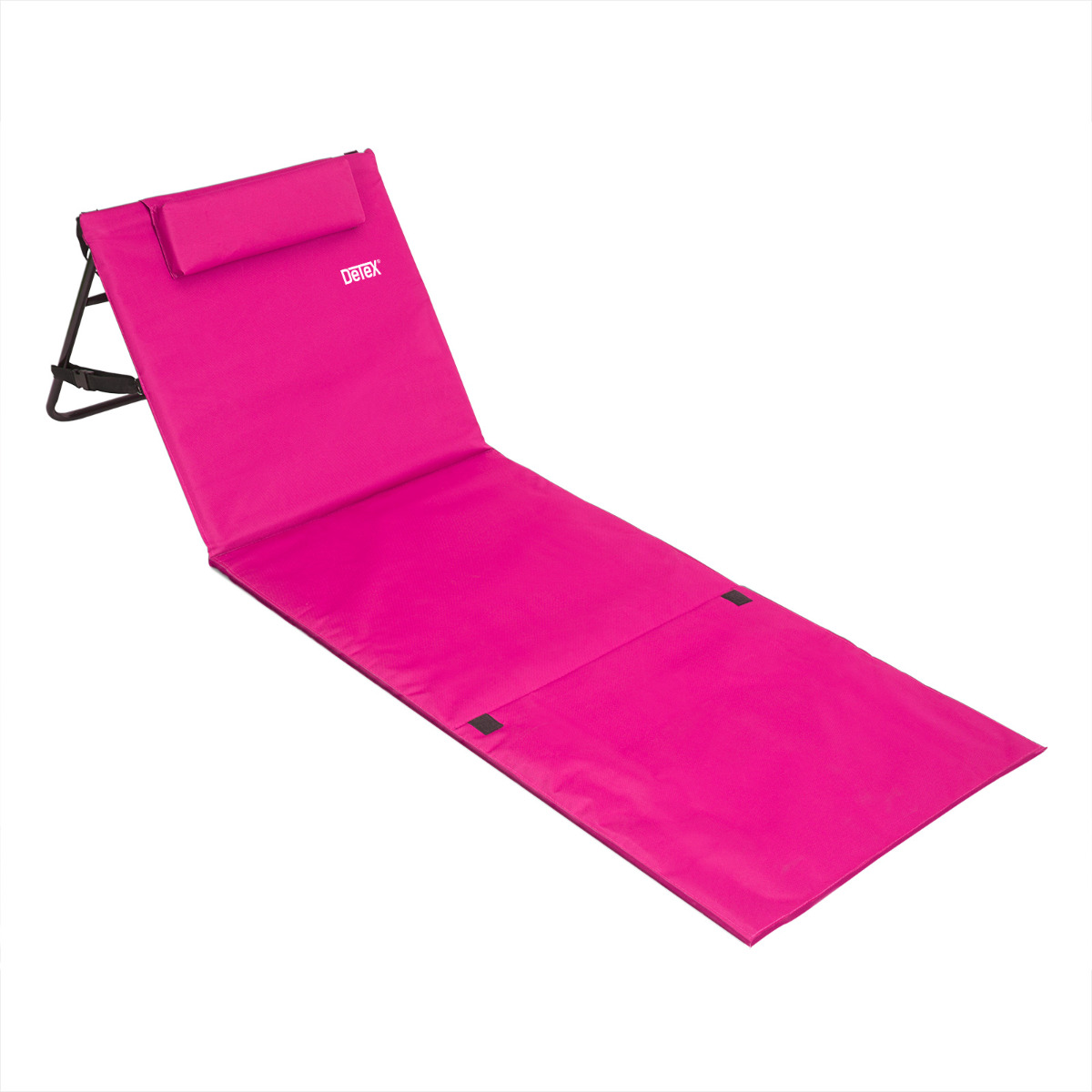 Strandmat\u0020met\u0020Rugleuning\u0020en\u0020Kussen\u0020158cm\u0020x\u002056cm\u0020roze
