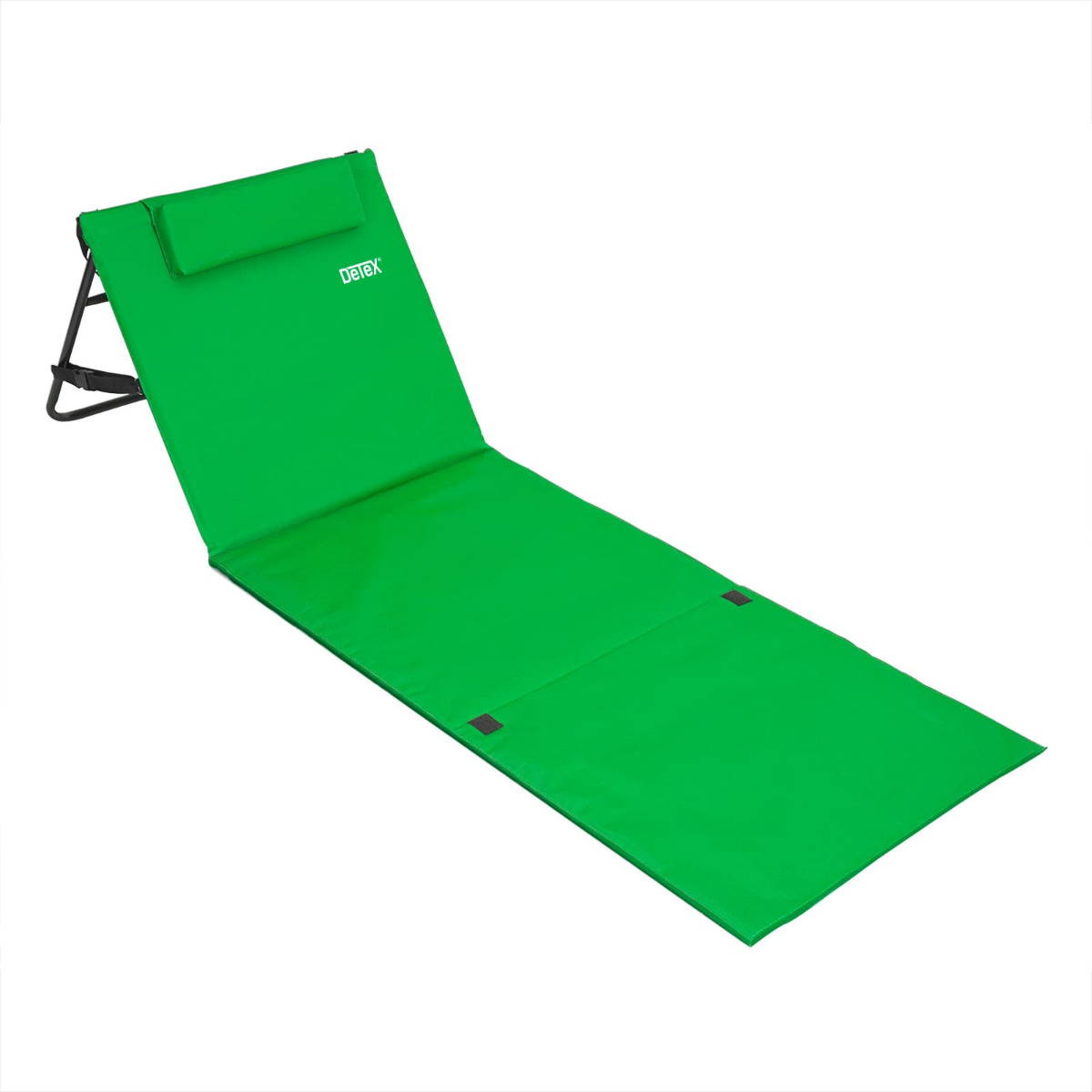 Strandmat\u0020met\u0020Rugleuning\u0020en\u0020Kussen\u0020158cm\u0020x\u002056cm\u0020groen