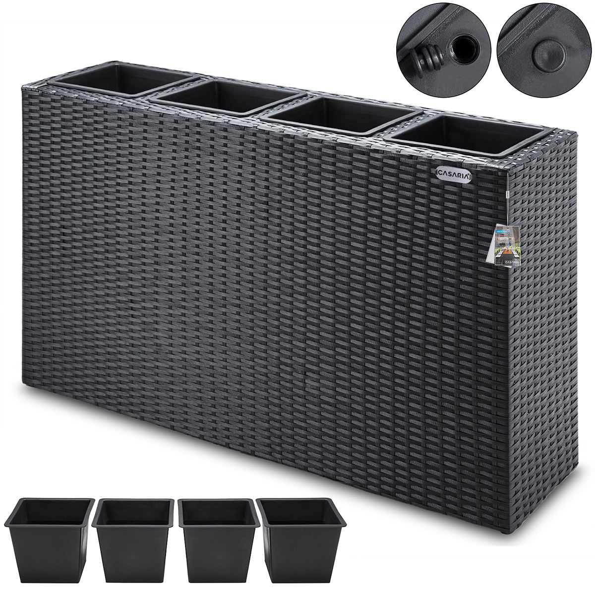 Polyrattan\u0020Bloembak\u00204\u0020delig\u0020\u002D\u0020Zwart\u0020\u002D\u002095\u0020x\u002027\u0020x\u002060\u0020cm