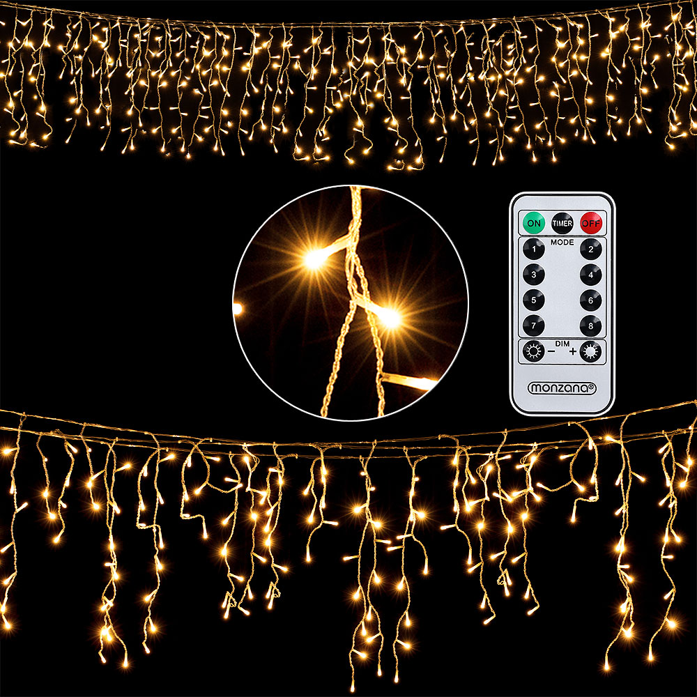 Regenlicht\u0020ketting\u0020LED\u0020Kerstmis\u0020warm\u0020wit\u002010m\u0020met\u0020afstandsbediening