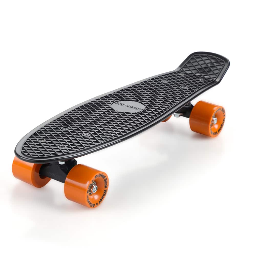 Skateboard\u0020Retro\u002057\u0020cm\u0020Zwart\u002DOranje\u0020