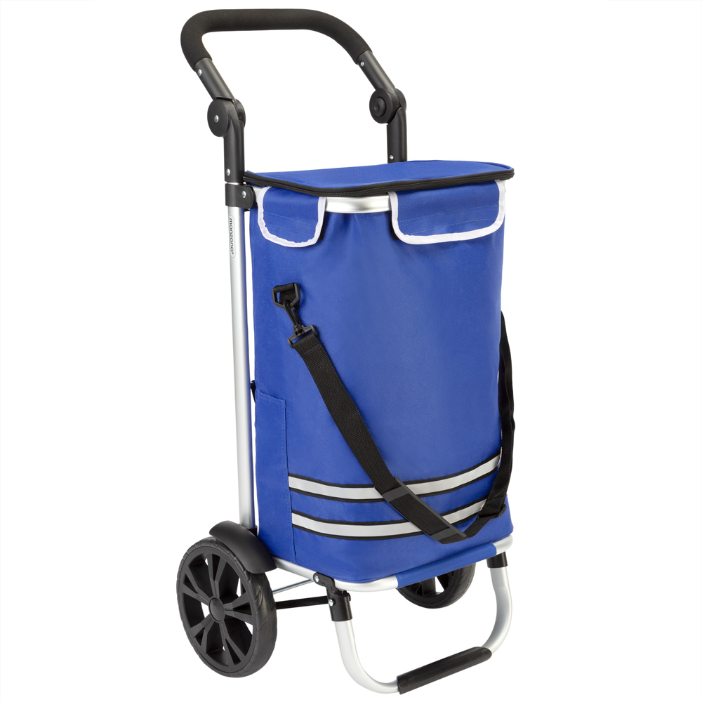 Boodschappentrolley,\u0020blauw\u0020,\u0020met\u0020koelvak,\u0020tas\u0020afneembaar