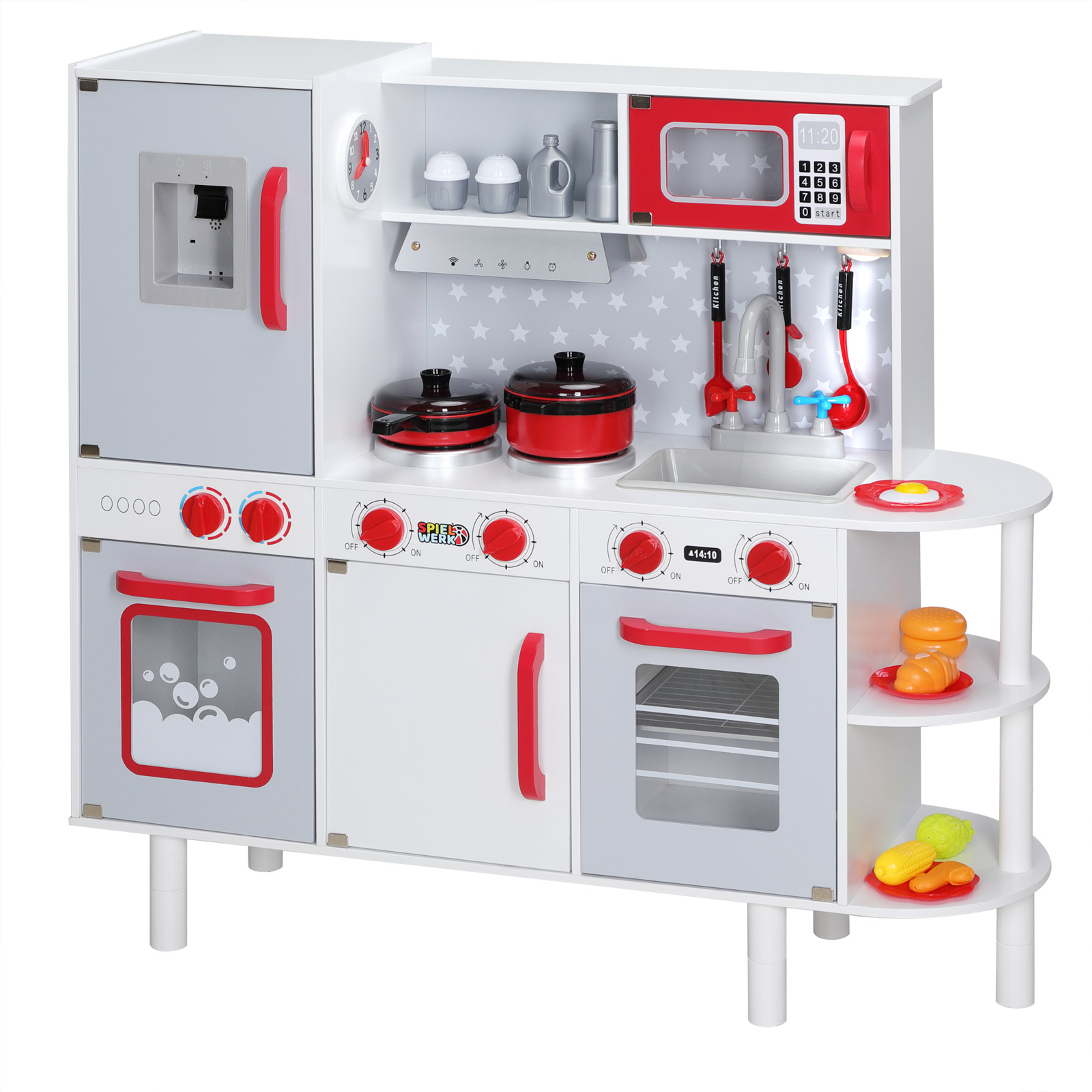 Speelgoedkeuken\u0020Hout\u002091x33x86cm\u0020incl\u0020Toebehoren