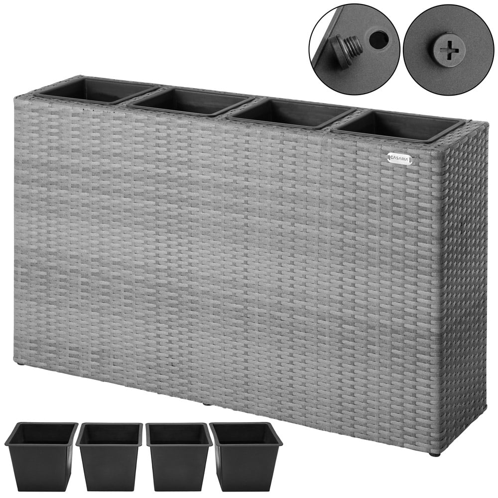 Polyrattan\u0020Bloembak\u00204\u0020delig\u0020\u002D\u0020Grijs\u0020\u002D\u002095\u0020x\u002027\u0020x\u002060\u0020cm