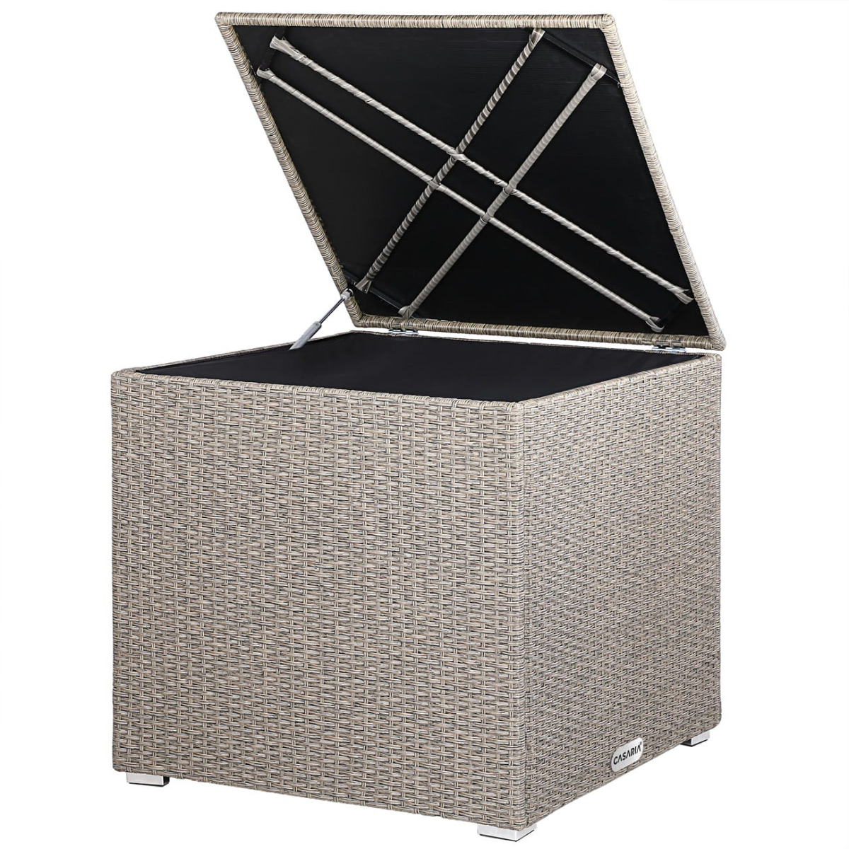 Polyrattan\u0020Kussenbox\u0020Beige\u0020318L