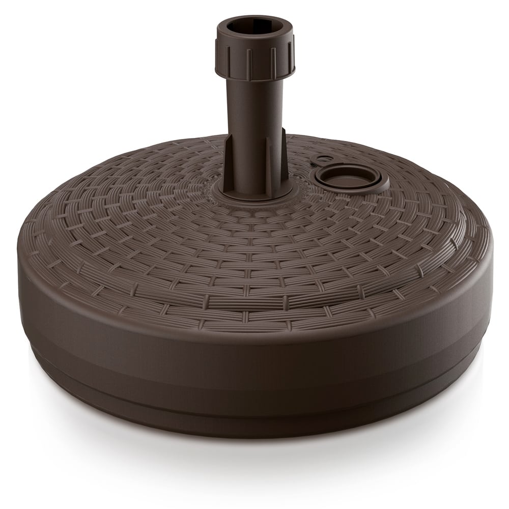 Parasolvoet\u0020Bruin\u0020Polyrattan\u0020Optiek\u0020\u00D839cm