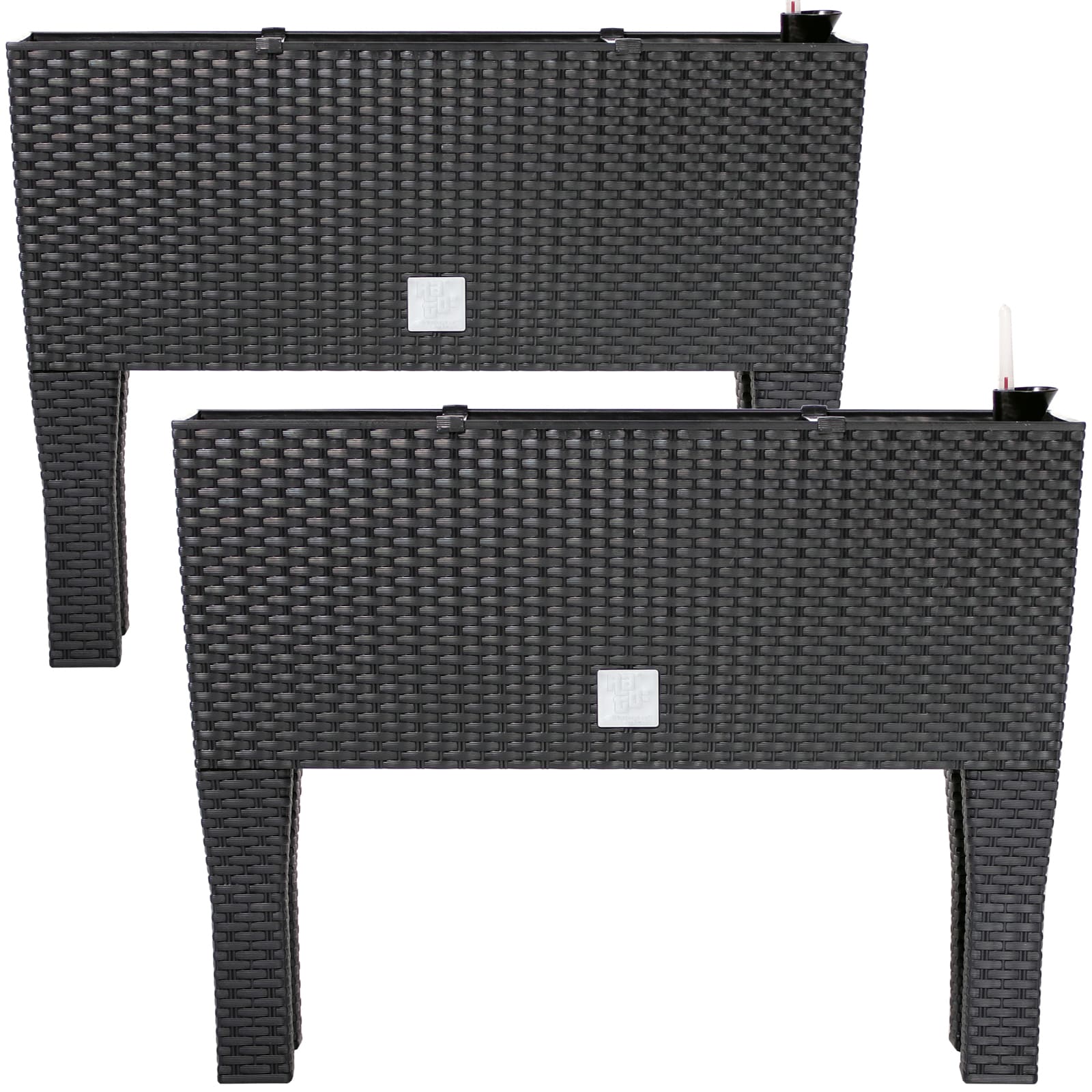 Hoge\u0020Plantenbak\u00202\u0020stuks\u0020Antraciet\u0020Kunststof\u002060x25x46cm Hoge\u0020Plantenbak\u00202\u0020stuks\u0020Antraciet\u0020Kunststof\u002060x25x46cm