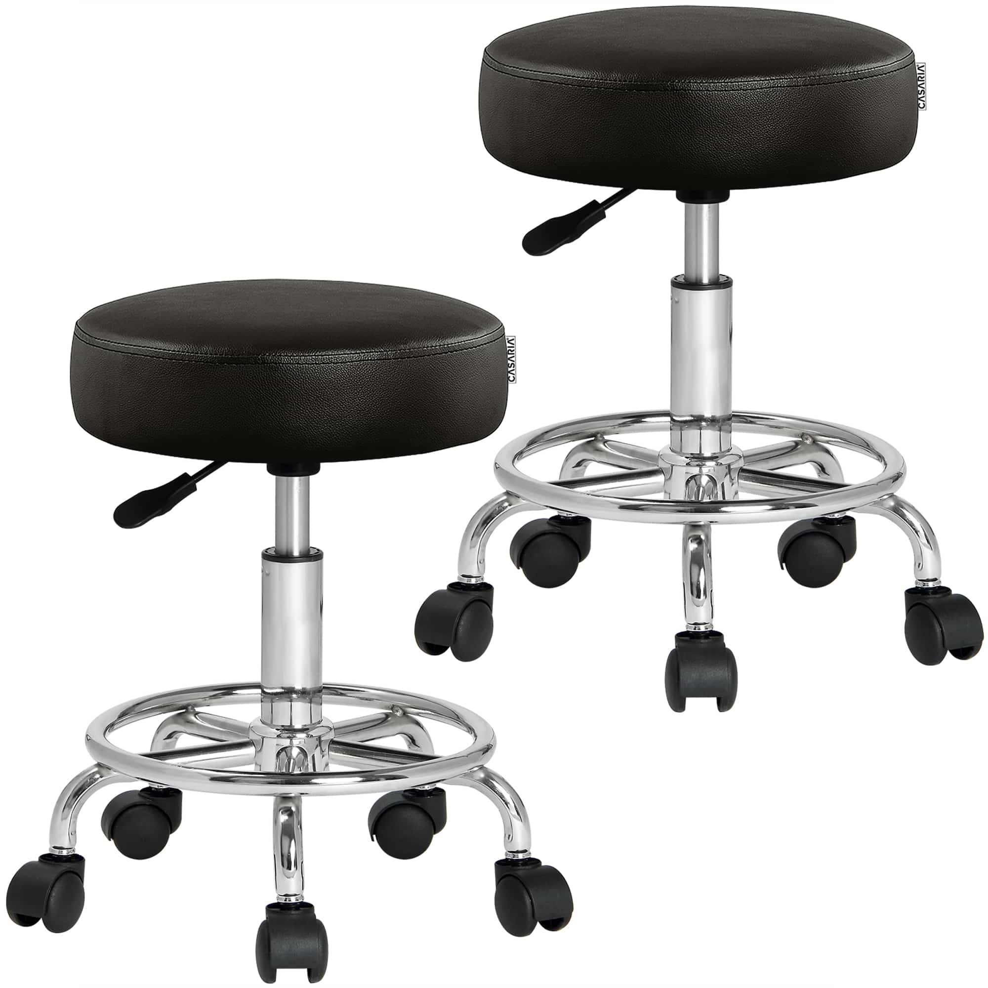 Rolkruk\u00202\u0020Stuks\u0020Imitatieleer\u0020Zwart\u0020360\u00B0\u0020draaibaar