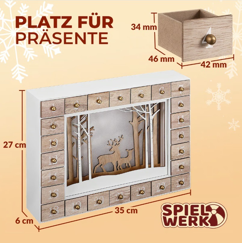Adventskalender\u0020Winterlandschap\u0020Hout\u0020LED Adventskalender\u0020Winterlandschap\u0020Hout\u0020LED