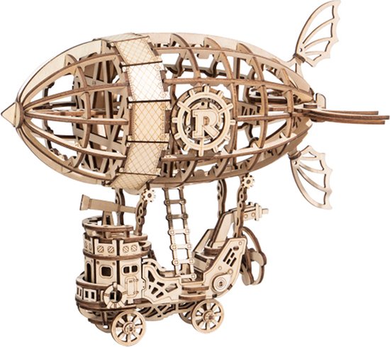 Robotime\u0020Airship\u002018\u0020Cm\u0020Hout\u0020Naturel\u0020176\u002Ddelig\u0020Bouwpakket\u0020