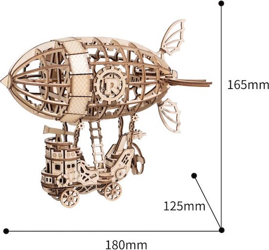 Robotime\u0020Lucht\u0020airschip\u002018\u0020Cm\u0020Hout\u0020Naturel\u0020176\u002Ddelig\u0020Bouwpakket\u0020