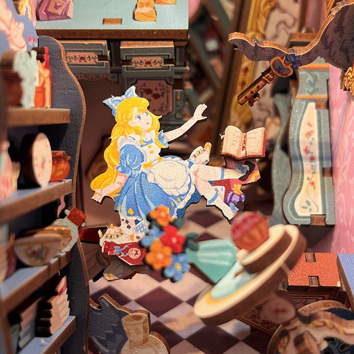 Tone\u002DCheer\u0020Book\u0020Nook\u0020Alice\u0020in\u0020Wonderland\u0020DIY\u0020Modelbouw\u0020Knutselen