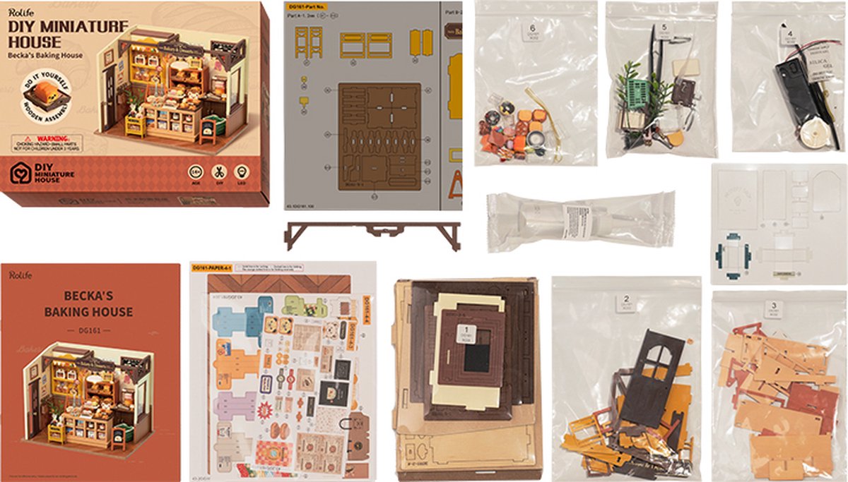 Robotime\u0020Becka\u0027s\u0020Baking\u0020House\u0020DIY\u0020Modelbouw\u0020Knutselen