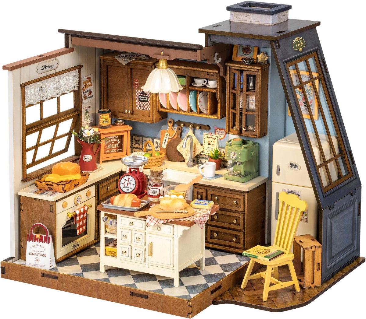 Robotime\u0020Baking\u0020Kitchen\u0020Miniatuur\u0020Bouwpakket\u0020Modelbouw