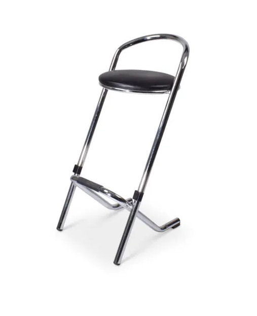 Stapelbare\u0020barkruk\u0020Utrecht\u0020verchroomd\u0020frame\u0020met\u0020zwarte\u0020skai\u0020zitting