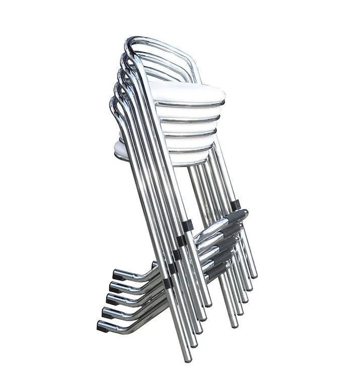 Stapelbare\u0020barkruk\u0020Utrecht\u0020verchroomd\u0020frame\u0020met\u0020witte\u0020skai\u0020zitting