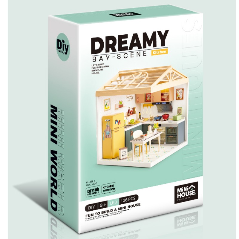 Dreamy\u0020mini\u0020house\u0020Keuken\u0020Kitchen\u0020met\u0020ledlamp\u0020DIY\u0020Modelbouw\u0020Knutselen
