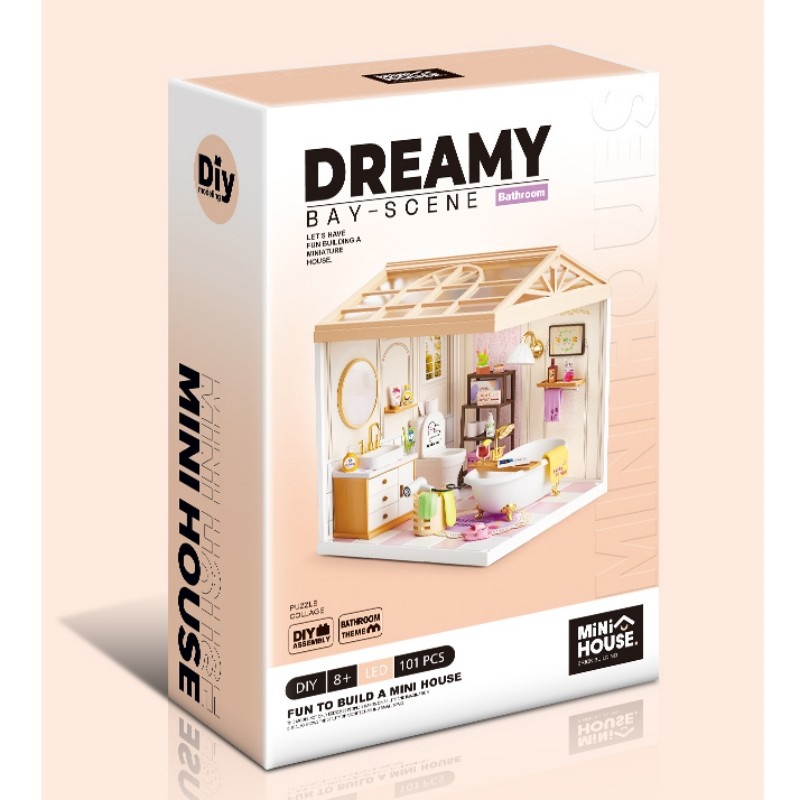 Dreamy\u0020mini\u0020house\u0020Badkamer\u0020Bathroom\u0020met\u0020ledlamp\u0020DIY\u0020Modelbouw\u0020Knutselen