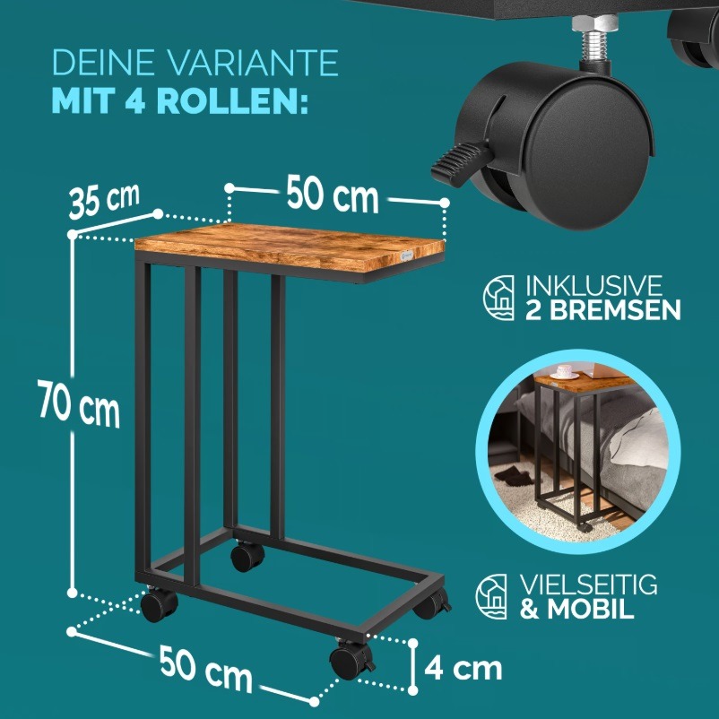 Bijzettafel\u0020Zwart\u002050x35x65\u002F70cm\u0020met\u0020Wieltjes\u0020,\u0020Set\u0020van\u00202 Bijzettafel\u0020Zwart\u002050x35x65\u002F70cm\u0020met\u0020Wieltjes\u0020,\u0020Set\u0020van\u00202