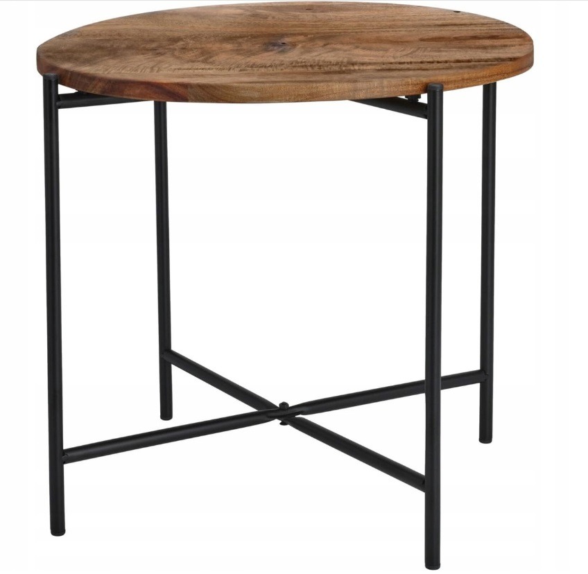 Bijzettafel\u0020Salontafel\u0020rond\u002042\u0020cm\u0020acaciahout\u0020metaal Bijzettafel\u0020Salontafel\u0020rond\u002042\u0020cm\u0020acaciahout\u0020metaal