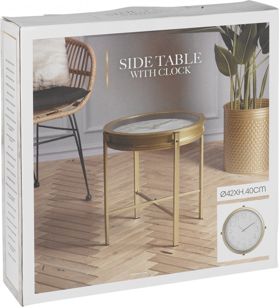 Bijzettafel\u0020Salontafel\u0020rond\u002042\u0020cm\u0020met\u0020klok\u0020goudkleurig Bijzettafel\u0020Salontafel\u0020rond\u002042\u0020cm\u0020met\u0020klok\u0020goudkleurig