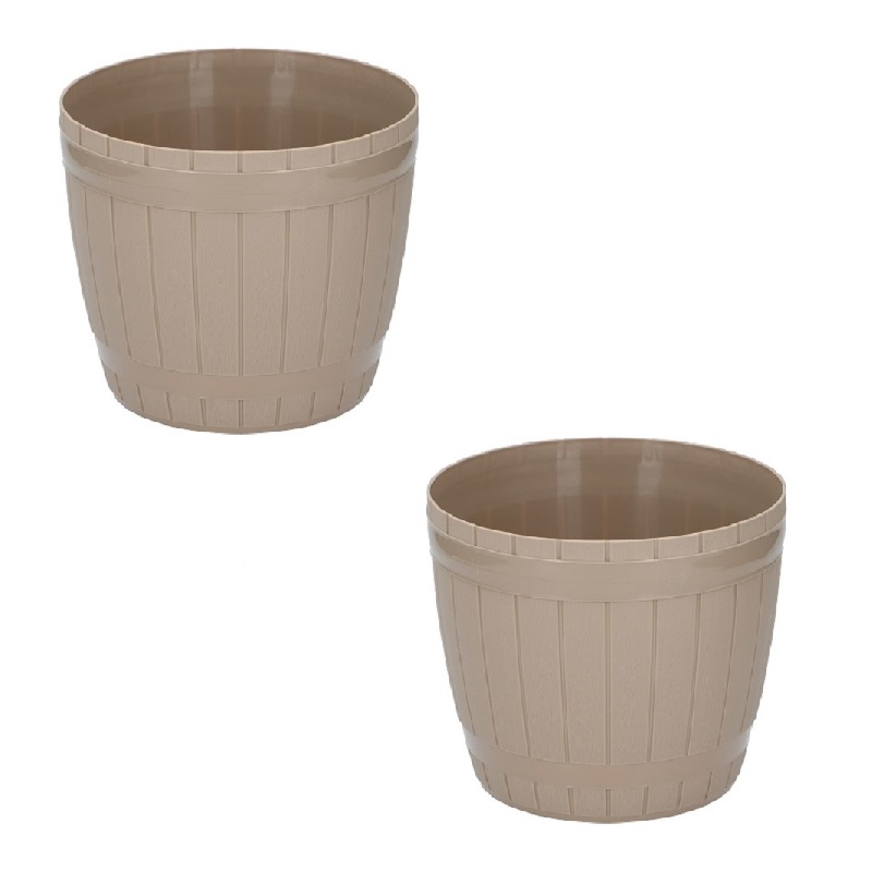 Bloempot\u0020Beige\u0020diameter\u002019\u0020cm\u0020\u0028set\u0020van\u00202\u0029