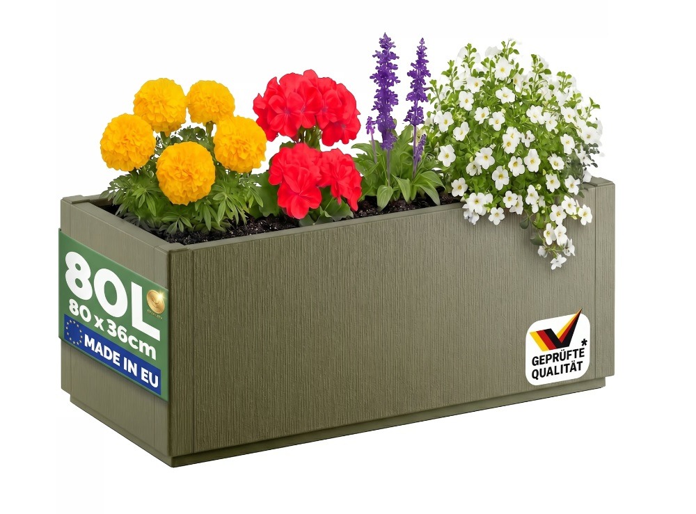 Bloempot\u0020Ethica\u0020Olijfgroen\u0020Kunststof\u002080x36x36\u0020cm Bloempot\u0020Ethica\u0020Olijfgroen\u0020Kunststof\u002080x36x36\u0020cm