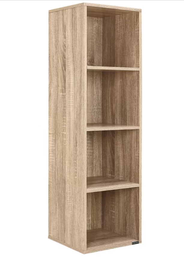 Boekenkast\u0020Skylar\u0020MDF\u002DEiken\u0020106x30x30cm