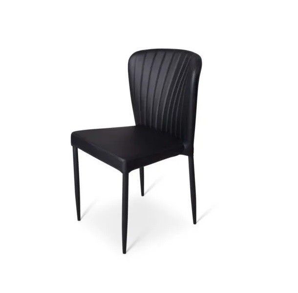 Stapelstoel\u0020Brooklyn\u0020metalen\u0020frame\u0020zitting\u0020kunstleder\u0020zwart