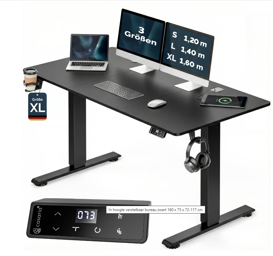 In\u0020hoogte\u0020verstelbaar\u0020bureau\u0020zwart\u0020160x75x72\u002D117cm In\u0020hoogte\u0020verstelbaar\u0020bureau\u0020zwart\u0020160x75x72\u002D117cm