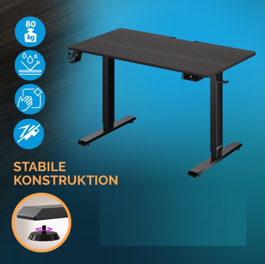 Zit\u0020Sta\u0020Bureau\u0020In\u0020hoogte\u0020verstelbaar\u0020Donkerbruin\u0020110x60x73\u002D118cm