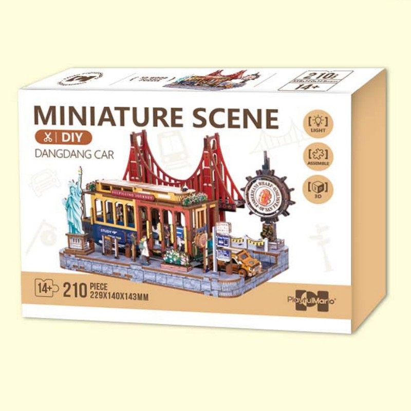 PlayfulMario\u0020Cable\u0020Car\u0020DangDang\u0020met\u0020verlichting\u0020203\u0020onderdelen\u0020Modelbouw