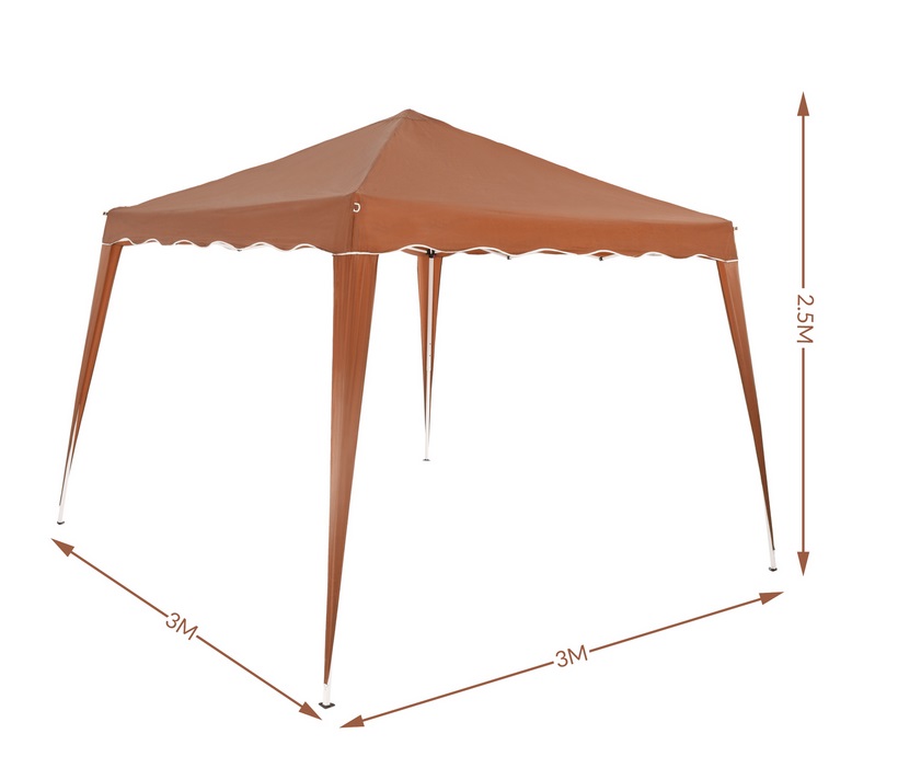 Vouwbare\u0020Partytent\u0020Capri\u00203x3m\u0020licht\u002Dbruin
