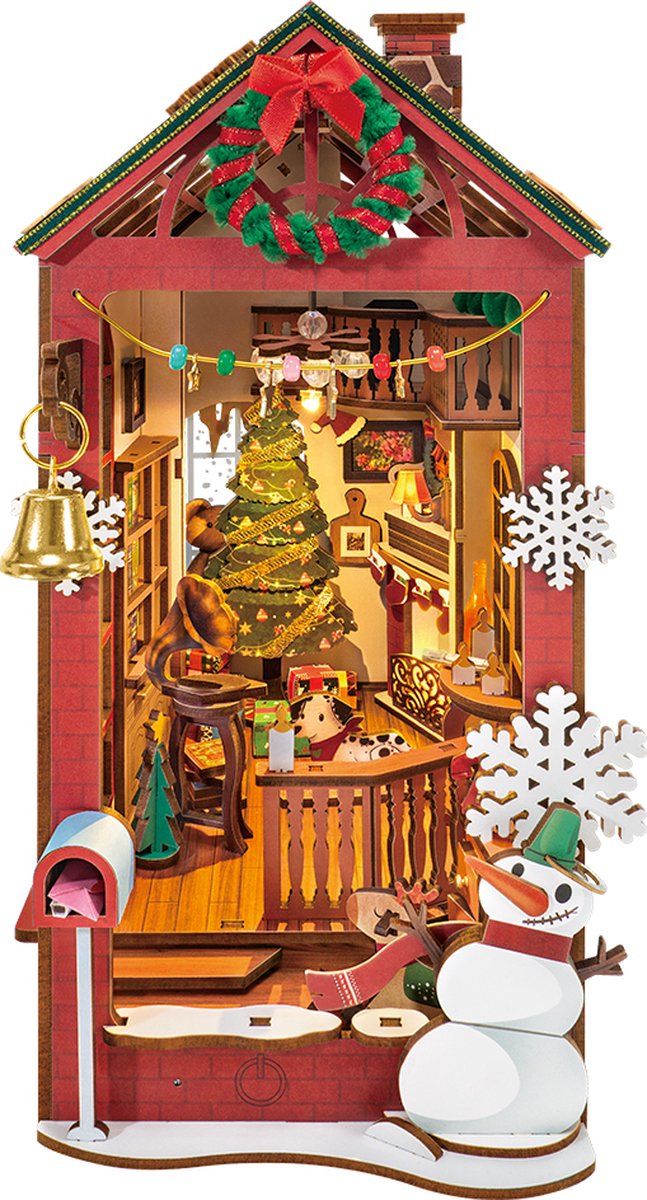 Robotime\u0020Book\u0020Nook\u0020Christmas\u0020Indoor\u0020Scene\u0020Miniatuur\u0020Modelbouw