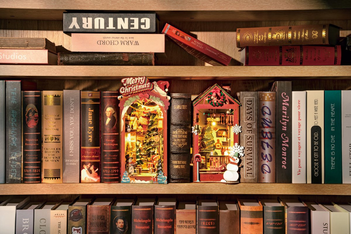 Robotime\u0020Book\u0020Nook\u0020Christmas\u0020Indoor\u0020Scene\u0020Miniatuur\u0020Modelbouw