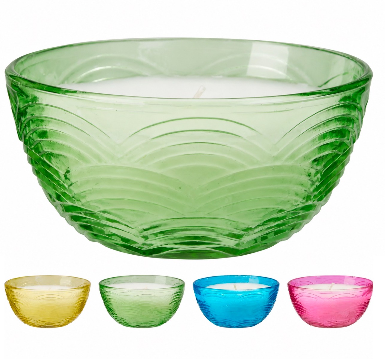 Citronella\u0020kaars\u0020in\u0020glazen\u0020kom\u0020set\u0020van\u00202\u0020stuks\u0020Groen