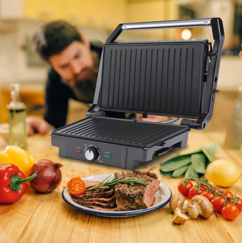 Contactgrill\u0020Zwart\u0020Zilver\u0020Vermogen\u0020750\u0020Watt