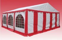 Premium Partytent PVC 4x6x2 mtr in Wit-Rood