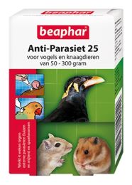 BEAPHAR ANTI-PARASIET KNAAG / VOGEL 25 50-300 GR 2 PIPET