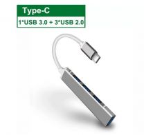 USB3.0 Hub - 4-poorts - Mini-hub- Multi Splitter - Hoge Snelheid 5Gbps voor Pc Computer USB - Multipoort type C