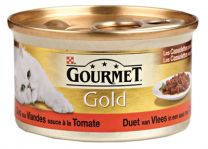 GOURMET GOLD CASSOLETTES DUET VAN VLEES IN SAUS MET TOMATEN 85 GR