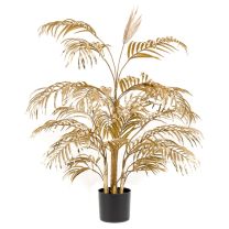 Emerald Kunstplant Areca palmboom 105 cm goudkleurig