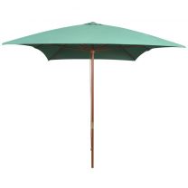  Parasol met houten paal 200x300 cm groen