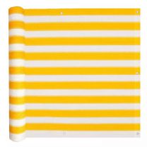  Balkonscherm HDPE 75x600 cm geel en wit