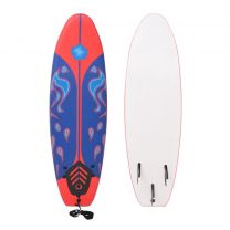  Surfboard blauw en rood 170 cm